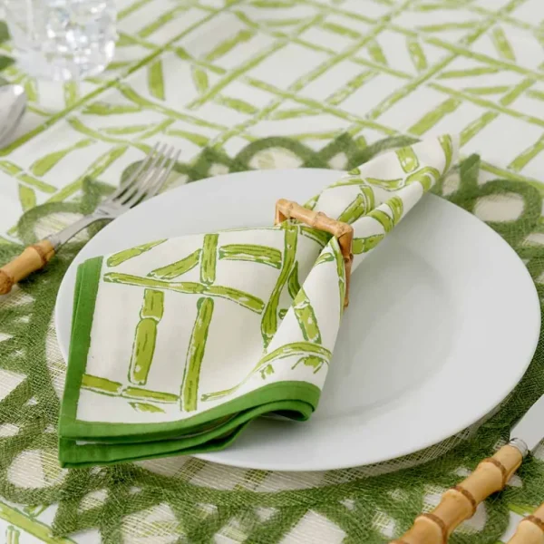 Clearance Pomegranate Inc Green Bamboo Napkin | Set of 4