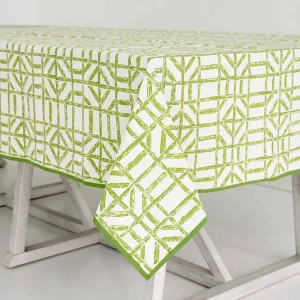 Outlet Pomegranate Inc Green Bamboo Tablecloth