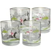 Outlet Pomegranate Inc Hunt Scene Bourbon Glass | Set of 4