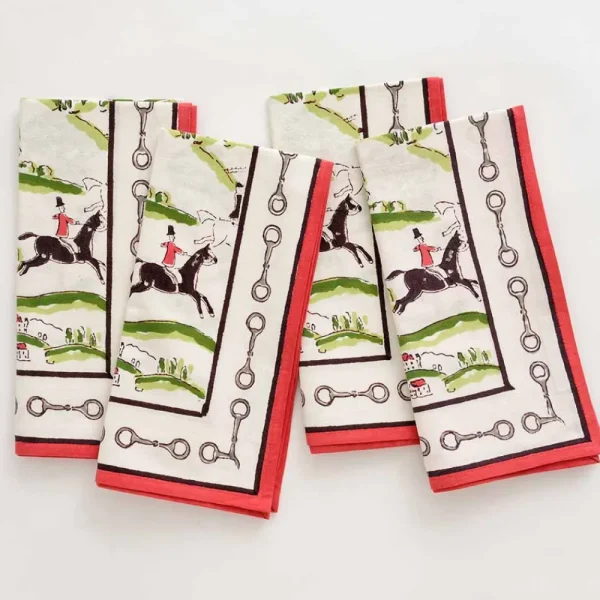 Online Pomegranate Inc Hunt Scene Napkins