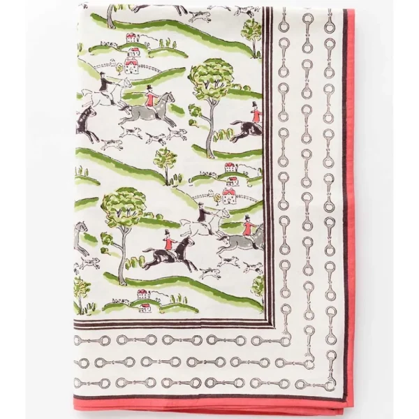 Hot Pomegranate Inc Hunt Scene Tablecloth