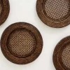 Online Pomegranate Inc India Hicks Home Antique Brown Rattan Charger | Set of 4