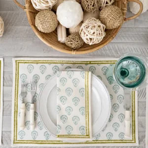 Discount Pomegranate Inc India Hicks Home Carnation Seafoam Placemat | Set of 4