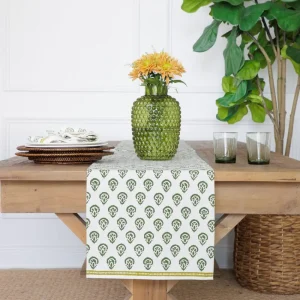 Online Pomegranate Inc India Hicks Home Carnation Hunter Green Table Runner