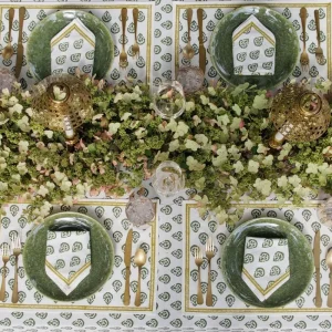 Fashion Pomegranate Inc India Hicks Home Carnation Hunter Green Napkin | Set of 4