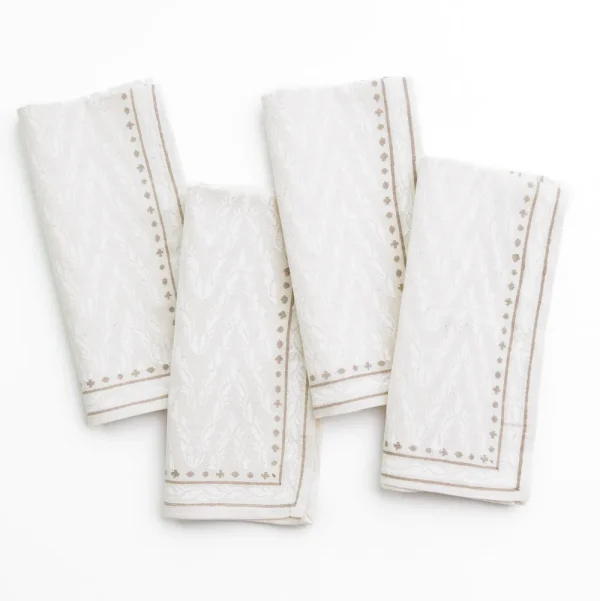 New Pomegranate Inc India Hicks Home Chevron Napkins | Set of 4