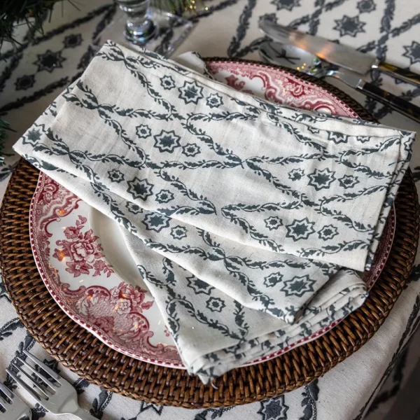 Outlet Pomegranate Inc India Hicks Home Diamond Blue Napkins | Set of 4