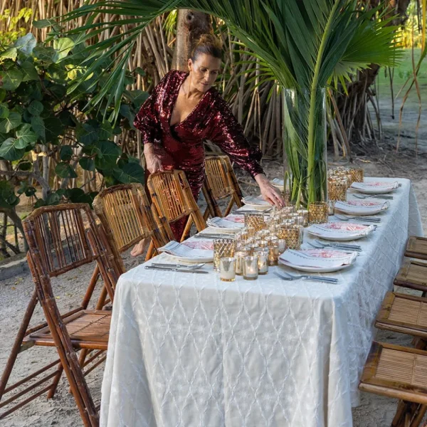 Sale Pomegranate Inc India Hicks Home Embroidered Diamond White Tablecloth