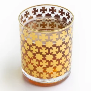 Best Pomegranate Inc India Hicks Home Gold Cuban Cross Bourbon Glass | Set of 4