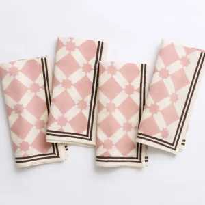 Clearance Pomegranate Inc India Hicks Home Latticework Blush Napkin | Set of 4