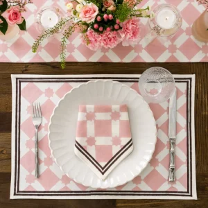 Clearance Pomegranate Inc India Hicks Home Latticework Blush Placemat | Set of 4