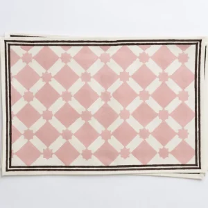 Clearance Pomegranate Inc India Hicks Home Latticework Blush Placemat | Set of 4