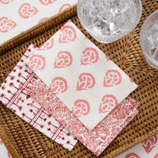 New Pomegranate Inc India Hicks Home Multi Blush Cocktail Napkin | Set of 6