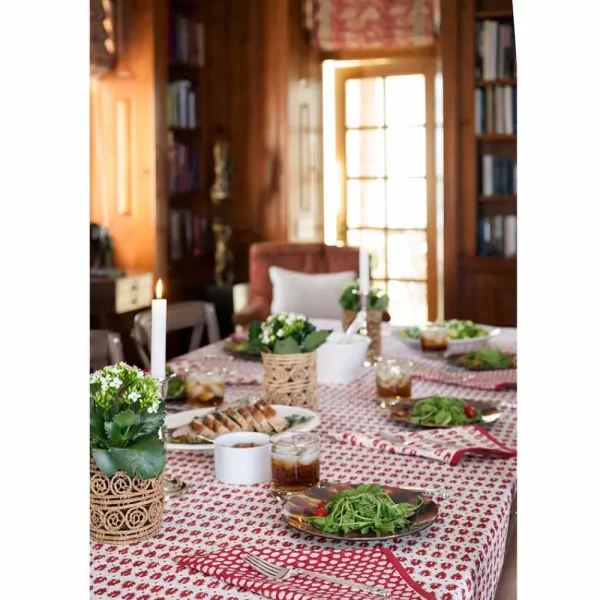 Hot Pomegranate Inc India Hicks Home Pageant tablecloth