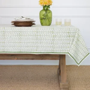 New Pomegranate Inc India Hicks Home Palm Avenue Hunter Green Tablecloth