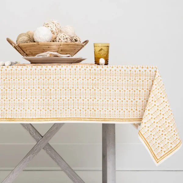 Best Pomegranate Inc India Hicks Home Palm Avenue Golden Tablecloth