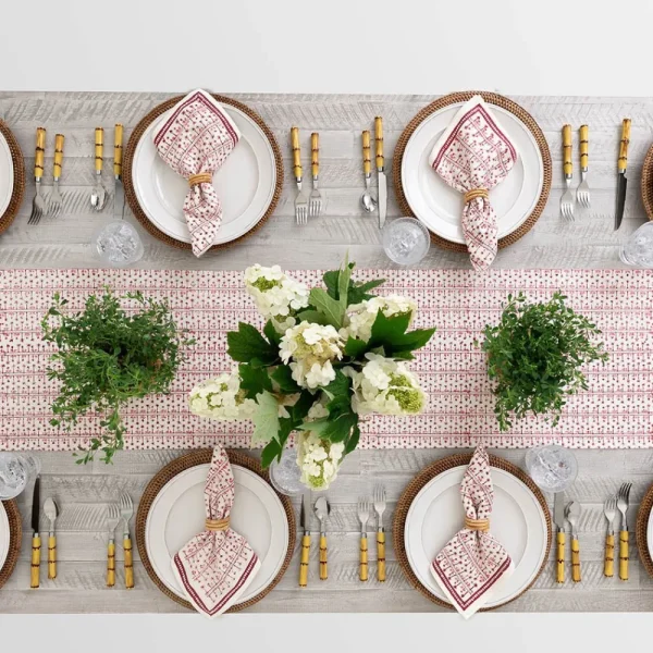 Hot Pomegranate Inc India Hicks Home Palm Avenue Blush Table Runner