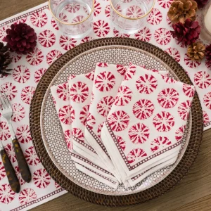 Fashion Pomegranate Inc India Hicks Home Sea Biscuit Red Napkin | Set of 4