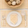 New Pomegranate Inc India Hicks Home Seashell Golden Placemat | Set of 4