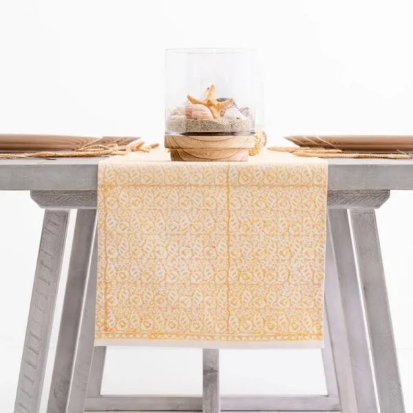 Discount Pomegranate Inc India Hicks Home Seashell Golden Table Runner