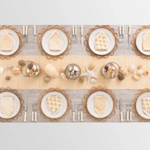 Discount Pomegranate Inc India Hicks Home Seashell Golden Table Runner