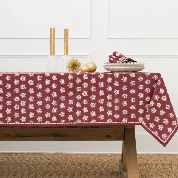 Discount Pomegranate Inc India Hicks Home Sparks Oxblood Tablecloth