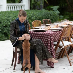 Discount Pomegranate Inc India Hicks Home Sparks Oxblood Tablecloth