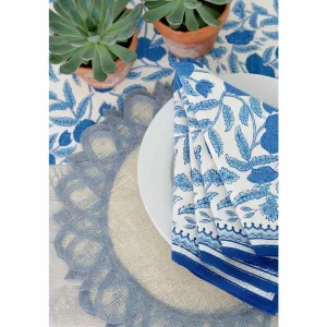 Discount Pomegranate Inc Light blue natural fiber placemats | Set 4