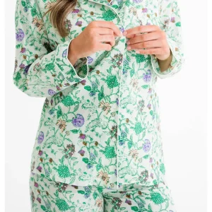 Clearance Pomegranate Inc Mila Floral Emerald Pajama Top