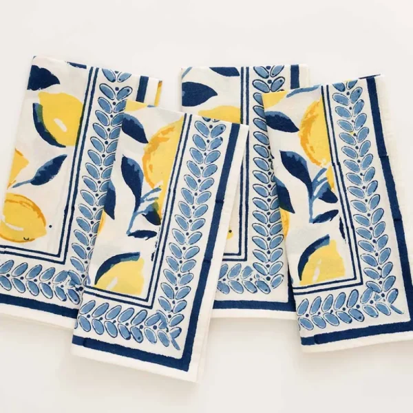 Fashion Pomegranate Inc Mod Lemon Napkin | Set of 4