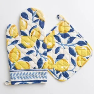 Online Pomegranate Inc Mod Lemon Oven Mitt Set