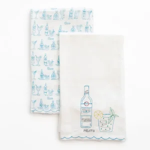 New Pomegranate Inc Mojito Linen Tea Towels