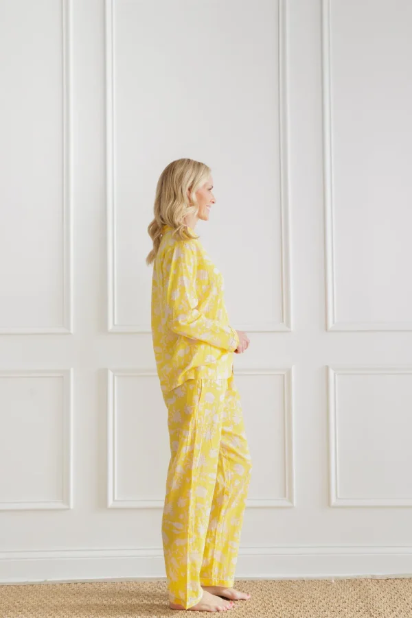 Clearance Pomegranate Inc Morning Meadow Yellow Pajama Set