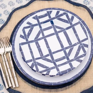 Outlet Pomegranate Inc Navy Bamboo Melamine Dinner Plates