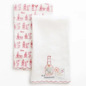 Discount Pomegranate Inc Old Fashioned Linen Tea Towels