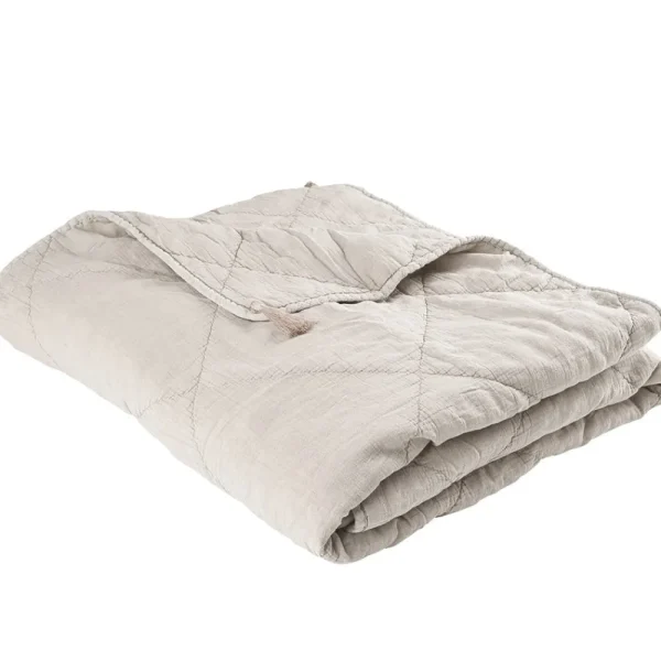 Clearance Pomegranate Inc Oyster Cotton Throw