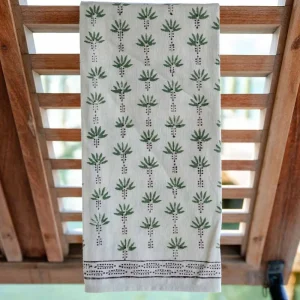 Sale Pomegranate Inc Palm Tree Dot Green Tea Towels | Set of 2