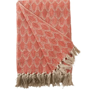 Clearance Pomegranate Inc Paprika Patterned Woven Throw