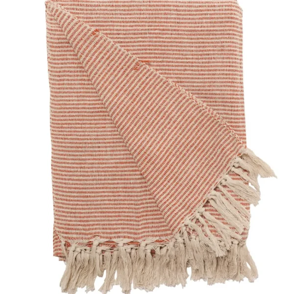 Clearance Pomegranate Inc Persimmon Woven Throw