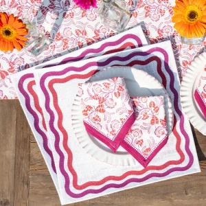 Sale Pomegranate Inc Pink Square Wave Placemat | Set of 4