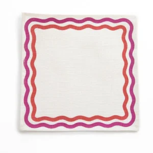 Sale Pomegranate Inc Pink Square Wave Placemat | Set of 4