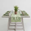 Online Pomegranate Inc Pom Bells Green Table Runner