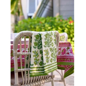 Outlet Pomegranate Inc Pom Bells Green Tea Towels | Set of 2