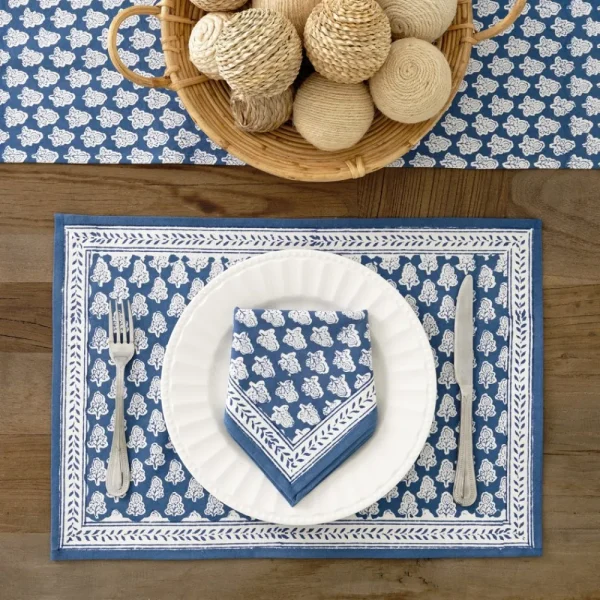 Fashion Pomegranate Inc Pom Buti Denim Placemat | Set of 4