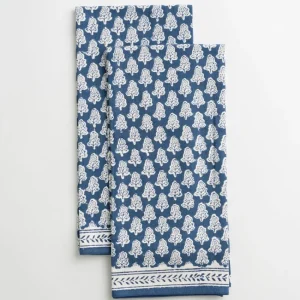 Online Pomegranate Inc Pom Buti Denim Tea Towels