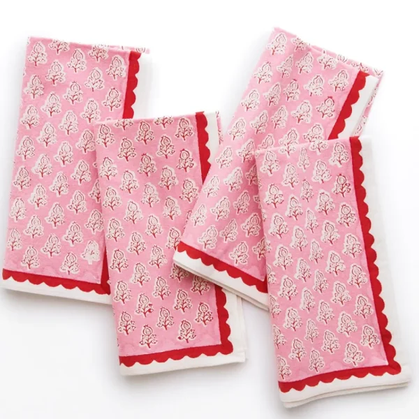 Best Pomegranate Inc Pom Buti Pink Napkin | Set of 4