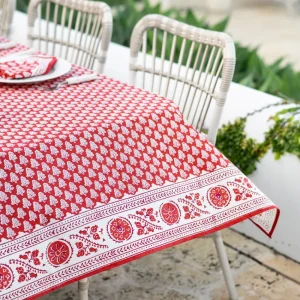 Hot Pomegranate Inc Pom Buti Red Tablecloth