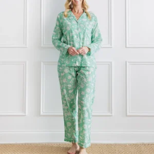 Online Pomegranate Inc Pomegranate | Morning Meadow Green Pajama Set