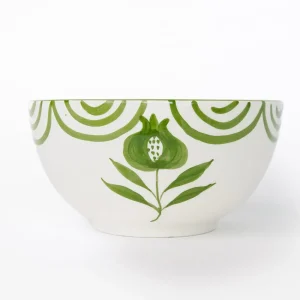 Hot Pomegranate Inc Pomegranate Crest Green Bowl | Set of 2