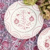 Online Pomegranate Inc Pomegranate Duet Rose Dinner Plate | Set of 2